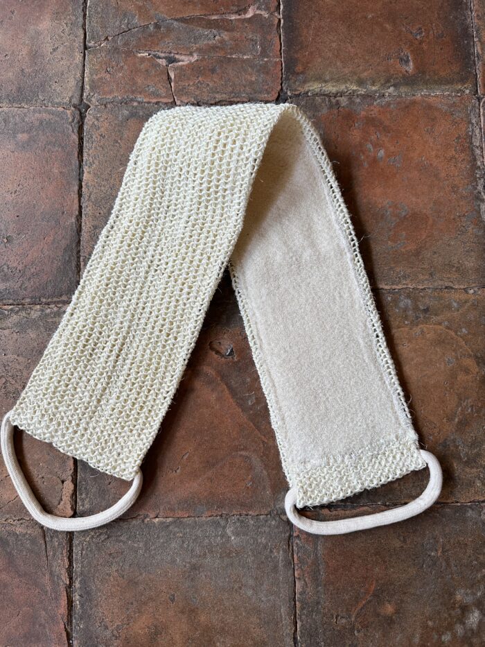 Massagebælte med sisal og frotte. Perfekt til sauna