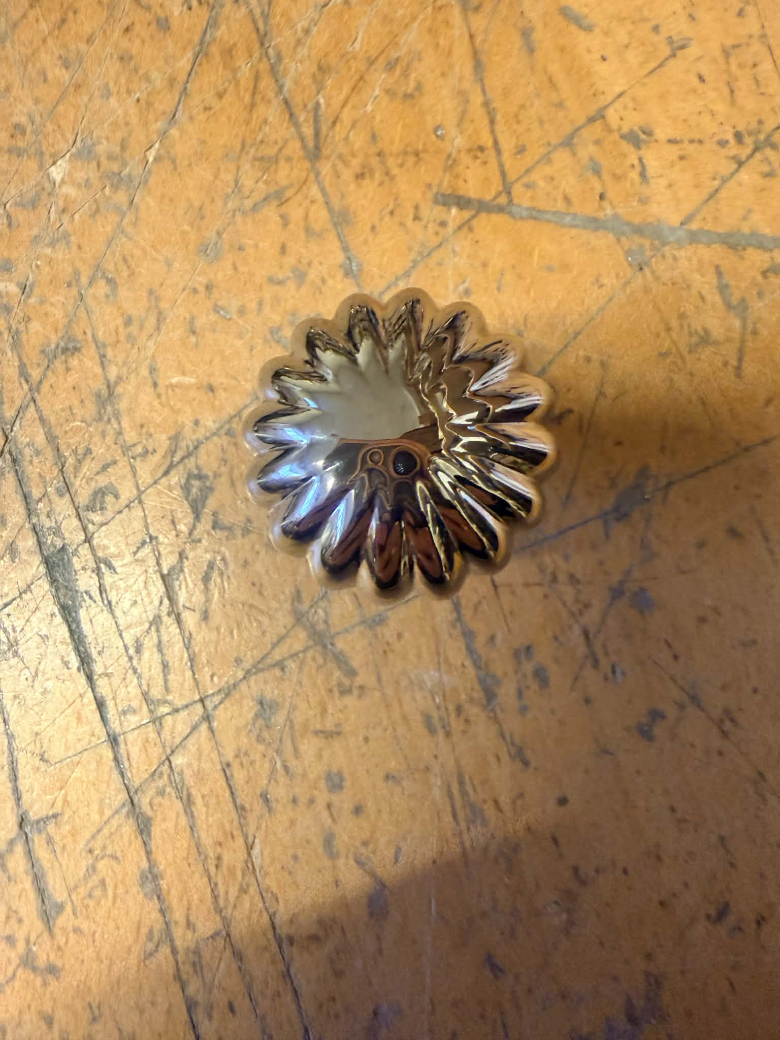 Møbelknop blomst chrome stor